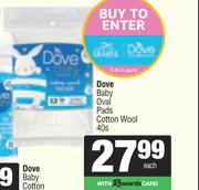 Dove Baby Oval Pads Cotton Wool-40s