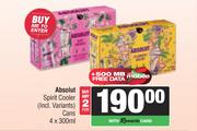 Absolut Spirit Cooler Cans-For 2 x 4 x 300ml
