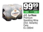 J.C.Le Roux Premium Sparkling Wine Cans-6 x 300ml