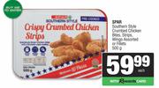 Spar Southern Style Crumbed Chicken Bites, Strips, Wings Assorted Or Fillets-500g Each