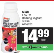 Spar Low Fat Drinking Yoghurt Assorted-300ml