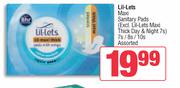 Lil-Lets Maxi Pads Sanitary Pads Assorted-7s/ 8s/10s Pack