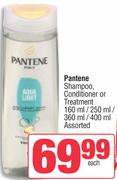 Pantene Shampoo, Conditioner Or Treatment Assorted-160ml/250ml/360ml/400ml Each