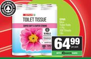 Spar Mini Toilet Rolls 1 Ply 300 Sheets-18s Per Pack