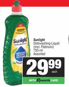 Sunlight Dishwashing Liquid Assorted-750ml