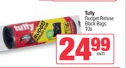 Tuffy Budget Refuse Black Bags-10s Pack