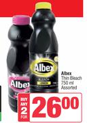 Albex Thin Bleach Assorted-For Any 2 x 750ml