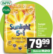 Sunlight 5 In 1 Handwash Powder Assorted-3kg