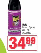 Raid Insect Spray Assorted-300ml