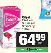Calpol Paediatric Suspension Strawberry-100ml Each
