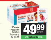 Panado Paediatric Satches Strawberry 12 x 5ml-Per Pack