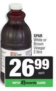Spar White Or Brown Vinegar-2Ltr Each