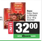 Royco Gravy, Sauce Or Marinade Assorted-For Any 2 x 32g-40g