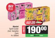 Absolut Spirit Cooler Cans-For 2 x 4 x 300ml