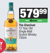 The Glenlivet 12 Year Old Single Malt Scotch Whisky-750ml