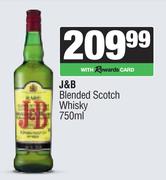 J&B Blended Scotch Whisky-750ml