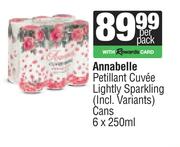 Annabelle Petillant Cuvee Lightly Sparkling Cans-6 x 250ml