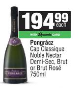 Pongracz Cap Classique Noble Nectar Demi Sec, Brut Or Brut Rose-750ml