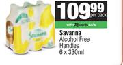 Savanna Alcohol Free Handies-6 x 330ml