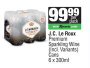 J.C.Le Roux Premium Sparkling Wine Cans-6 x 300ml