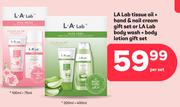 LA Lab Tissue Oil + Hand & Nail Cream Gift Set Or LA Lab Body Wash + Body Lotion Gift Set