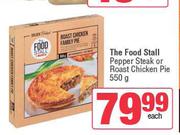 The Food Stall Pepper Steak Or Roast Chicken Pie-550g