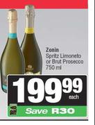 Zonin Spritz Limoneto Or Brut Prosecco-750ml