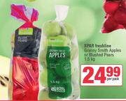 Spar Freshline Granny Smith Apples Or Blushed Pears-1.5Kg Per Pack