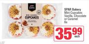 Spar Bakery Mini Cupcakes Vanilla Chocolate Or Caramel-6s