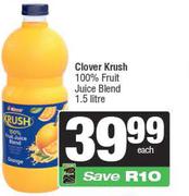 Clover Krush 100% Fruit Juice Assorted-1.5ltr Each