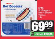 Spar Hot Doggers Red Or Smoked Viennas-1kg Each