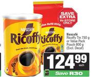 Nescafe Ricoffy  Tin 750g Or Value Pack 800g-Each