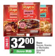 Royco Sauces, Gravies Or Marinades Assorted-For Any 2 x 38g