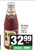 All Gold Tomato Sauce-700ml Each
