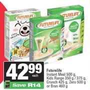 Futurelife Instant Meal 500g, Kids Range 350g/375g, Crunch 425g, Zero 500g Or Bran 460g-Each