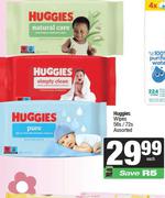 Huggies Wipes Assorted-56s/72s Each