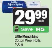  Little Munchkins Cotton Wool Roll-100g Each
