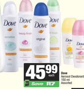    Dove Aerosol Deodorant Assorted-150ml