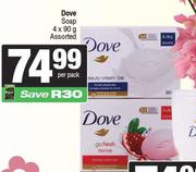    Dove Soap Assorted-4 x 90g