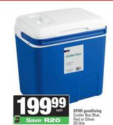 Spar Good Living Cooler Box Blue, Red Or Silver 26L
