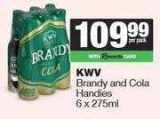 KWV Brandy & Cola Handies-6 x 275ml