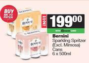 Bernini Sparkling Spritzer Cans-For 2 x 6 x 500ml
