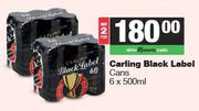 Carling Black Label Cans-For 2 x 6 x 500ml