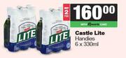 Castle Lite Handies-For 2 x 6 x 330ml