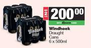 Windhoek Draught Cans-For 2 x 6 x 500ml