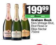 Graham Beck Non vintage Brut,Brut Rose Or Bliss Nectar-750ml