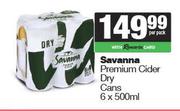 Savanna Premium Cider Dry Cans-6 x 500ml