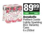 Annabelle Petillant Cuvee Lightly Sparkling Cans-6 x 250ml