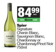 Spier Signature Chenin,Sauvignon,Chardonnay Or Pinot Noir-750ml