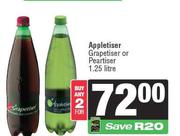 Appletiser, Grapetiser Or Peartiser-For 2 x 1.25L